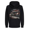 Schulterblick Hoodie – Schwarzer Streetwear Hoodie mit markantem Rückenprint