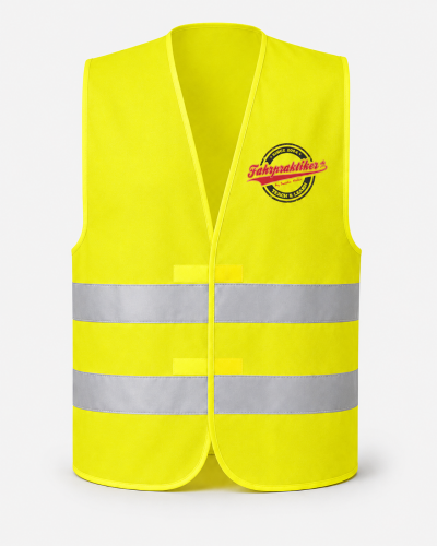 Fahrpraktiker Warnweste – Hi-Vis Safety Vest mit großem Logo-Print