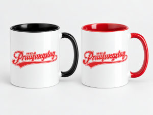 Prüfungstagtasse Schwarz&ROt Prüüfungstag Tasse
