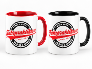 fahrpraktiker tasse Rot&Weiß Fahrpraktiker Tasse